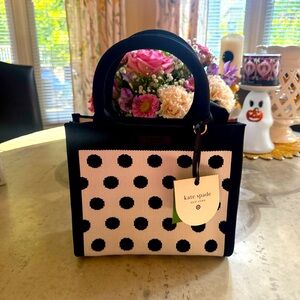 NWT Kate Spade X Target Black and White Polka Dot Purse Bag
